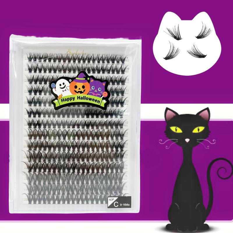 Halloween Style C Curling Mixed Length Thick Eyelashes 9-16mm
