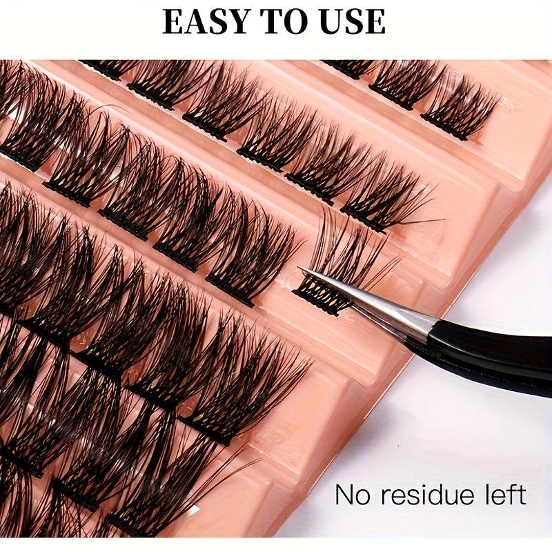 Large Capacity False Eyelashes Natural Thick Single Cluster Lashes