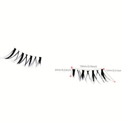 2 Pairs Faux Mink False Eyelashes & Eyeliner Set - Natural Volume