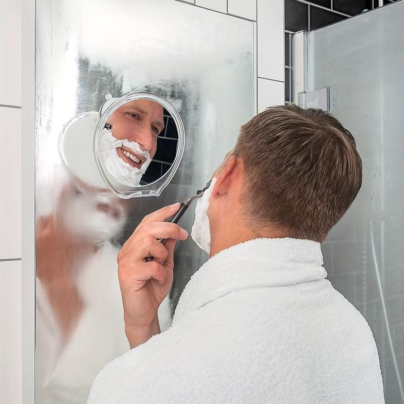 Fogless Shower Mirror with Razor Holder & Swivel Mirror