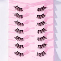 7 Pairs Half Eye Lashes Faux Mink Hair Fluffy False Eyelashes