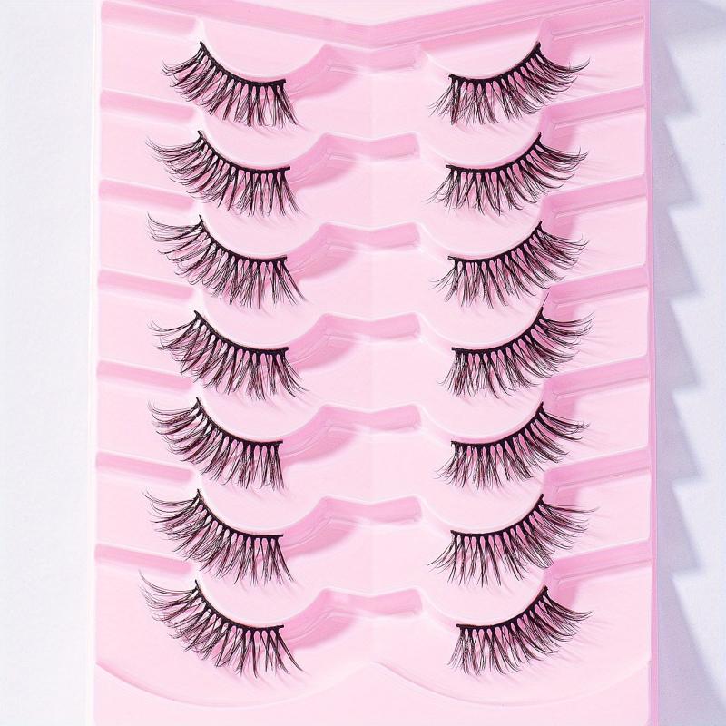 7 Pairs Half Eye Lashes Faux Mink Hair Fluffy False Eyelashes