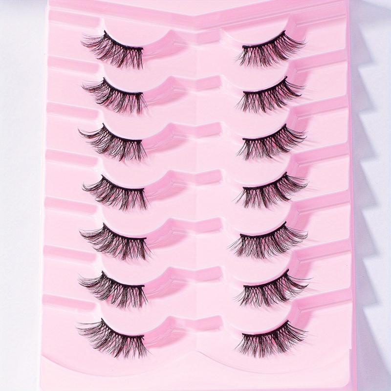 7 Pairs Half Eye Lashes Faux Mink Hair Fluffy False Eyelashes