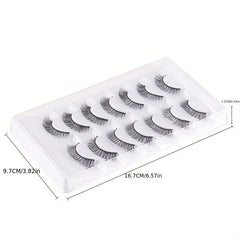 7 Pairs Natural Thick False Eyelashes Curling Volume Short Lashes