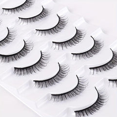 7 Pairs Natural Thick False Eyelashes Curling Volume Short Lashes