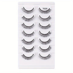 7 Pairs Natural Thick False Eyelashes Curling Volume Short Lashes