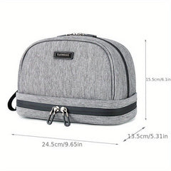 Travel Toiletry Bag Double Layer Makeup Bag Water Resistant For Cosmetics