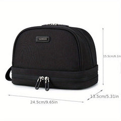 Travel Toiletry Bag Double Layer Makeup Bag Water Resistant For Cosmetics