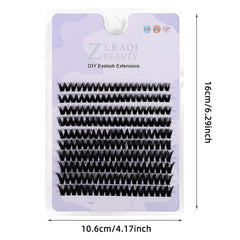 200 Pcs D Curl Lash Clusters DIY Eyelash Extensions Natural Look