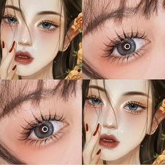 3 Pairs Cat Eye Faux Mink Lashes Wispy Style Clear Band