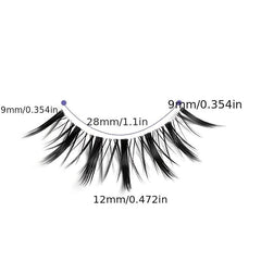 3 Pairs Cat Eye Faux Mink Lashes Wispy Style Clear Band