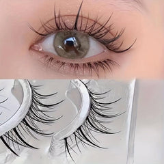 3 Pairs Cat Eye Faux Mink Lashes Wispy Style Clear Band