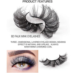 7 Pairs Dramatic Fluffy Mink False Eyelashes for Bold Look