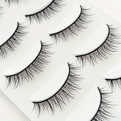 5 Pairs Natural Look False Eyelashes Fluffy Curling Crossed Lashes