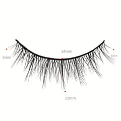 5 Pairs Natural Look False Eyelashes Fluffy Curling Crossed Lashes