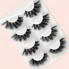 4 Pairs Full Curling False Eyelashes Daily Use Fluffy Delicate Eyelashes