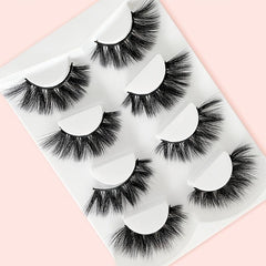 4 Pairs Full Curling False Eyelashes Daily Use Fluffy Delicate Eyelashes