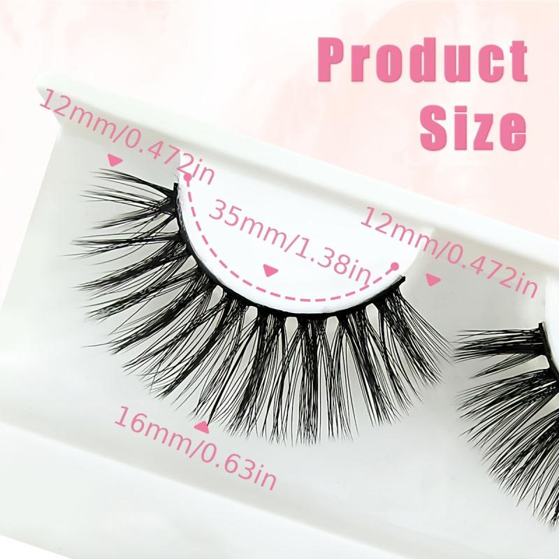 5 Pairs 16mm Fluffy Volume Faux Mink False Eyelashes Natural Look