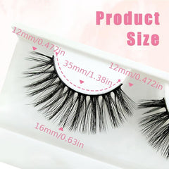 5 Pairs 16mm Fluffy Volume Faux Mink False Eyelashes Natural Look