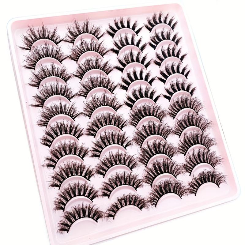 20 Pairs Fluffy 3D Strip Faux Mink Lashes