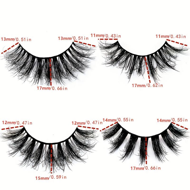 20 Pairs Fluffy 3D Strip Faux Mink Lashes