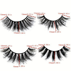 20 Pairs Fluffy 3D Strip Faux Mink Lashes