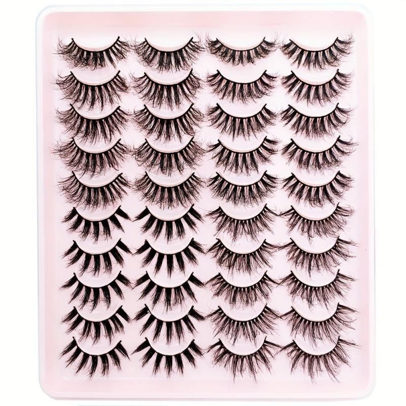 20 Pairs Fluffy 3D Strip Faux Mink Lashes