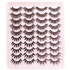 20 Pairs Fluffy 3D Strip Faux Mink Lashes