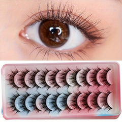 10 Pairs Little Devil Style Eyelashes Natural Look Cosplay Lashes Extension