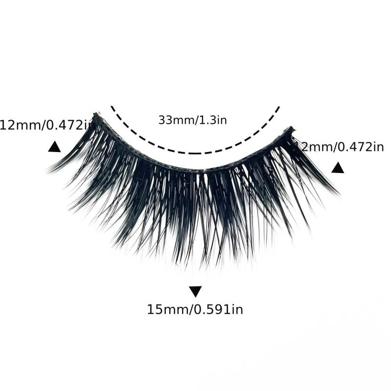 3D Faux Mink Lashes Strips 7 Pairs C Curling False Eyelashes