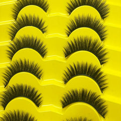 3D Faux Mink Lashes Strips 7 Pairs C Curling False Eyelashes