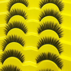3D Faux Mink Lashes Strips 7 Pairs C Curling False Eyelashes