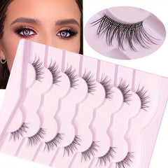 7 Pairs Natural Winged End 3D Wispy Eyelashes