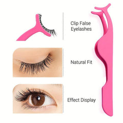 Eyelash Curler & False Eyelash Clip Set 2 In 1 Makeup Tools