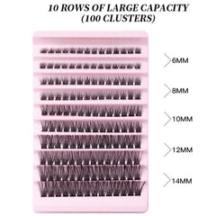 148 Pcs D Curl 6-14mm Lash Clusters Individual Lashes