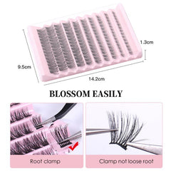 148 Pcs D Curl 6-14mm Lash Clusters Individual Lashes