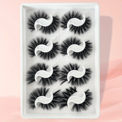 8 Pairs Reusable Natural Look False Eyelashes for Stage Makeup