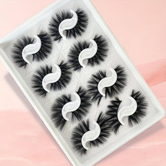 8 Pairs Reusable Natural Look False Eyelashes for Stage Makeup