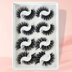 8 Pairs Reusable Natural Look False Eyelashes for Stage Makeup