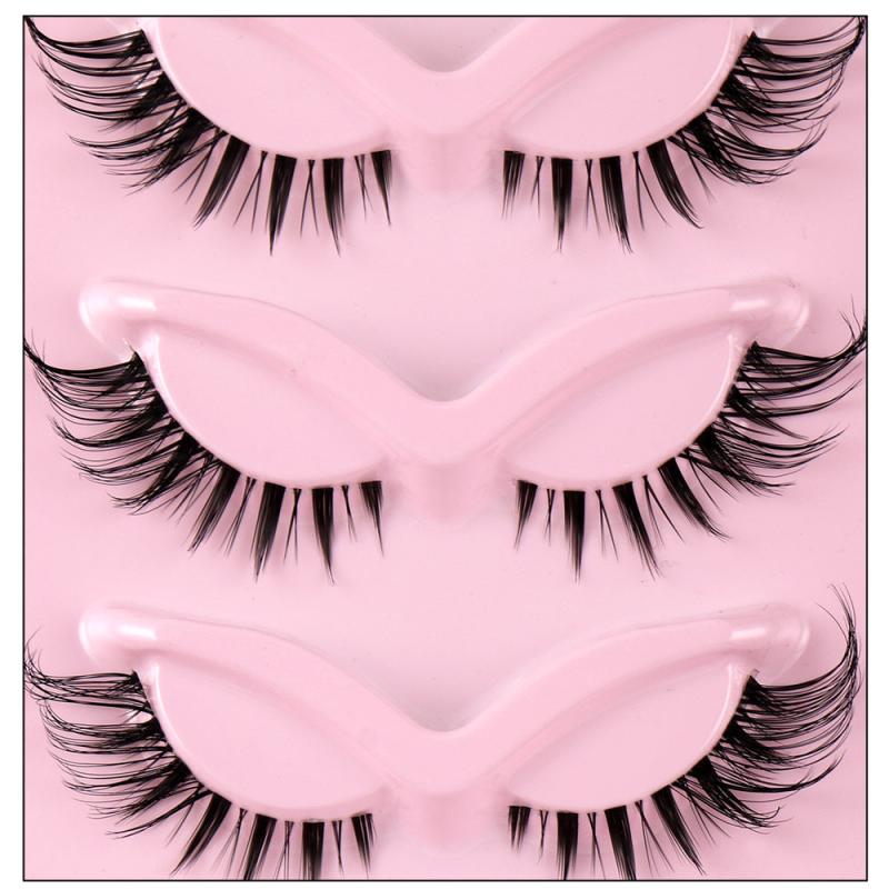 5 Pairs Cat Eye Lashes Natural Eyelashes Winged End Eye Elongated Eyelashes