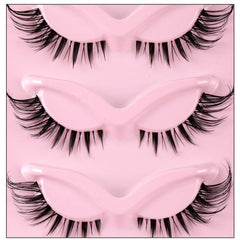 5 Pairs Cat Eye Lashes Natural Eyelashes Winged End Eye Elongated Eyelashes