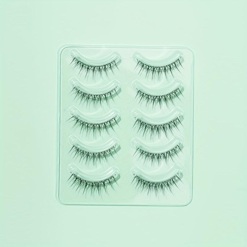 5 Pairs Crisscross Anime Lashes 12mm Spiky Eyelashes Cosplay Makeup