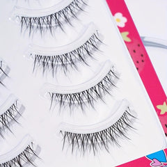 5 Pairs Crisscross Anime Lashes 12mm Spiky Eyelashes Cosplay Makeup