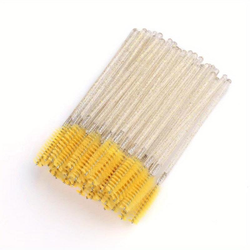 50pcs Crystal Eyelash Mascara Brushes Wands For Makeup