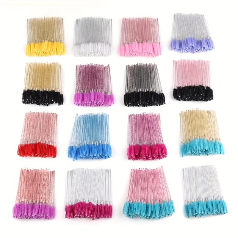 50pcs Crystal Eyelash Mascara Brushes Wands For Makeup