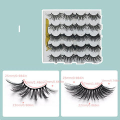 10 Pairs False Eyelashes With Tweezers 20mm 25mm Faux Mink Eye Lashes Extension