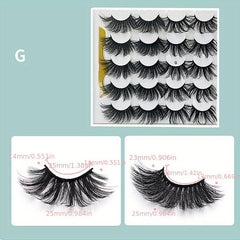 10 Pairs False Eyelashes With Tweezers 20mm 25mm Faux Mink Eye Lashes Extension