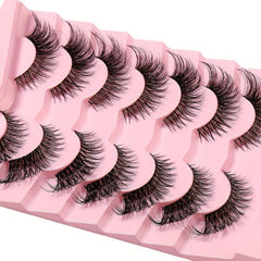 7 Pairs Fox Cat Eye False Eyelashes Naturally Thick Curly Eyelashes