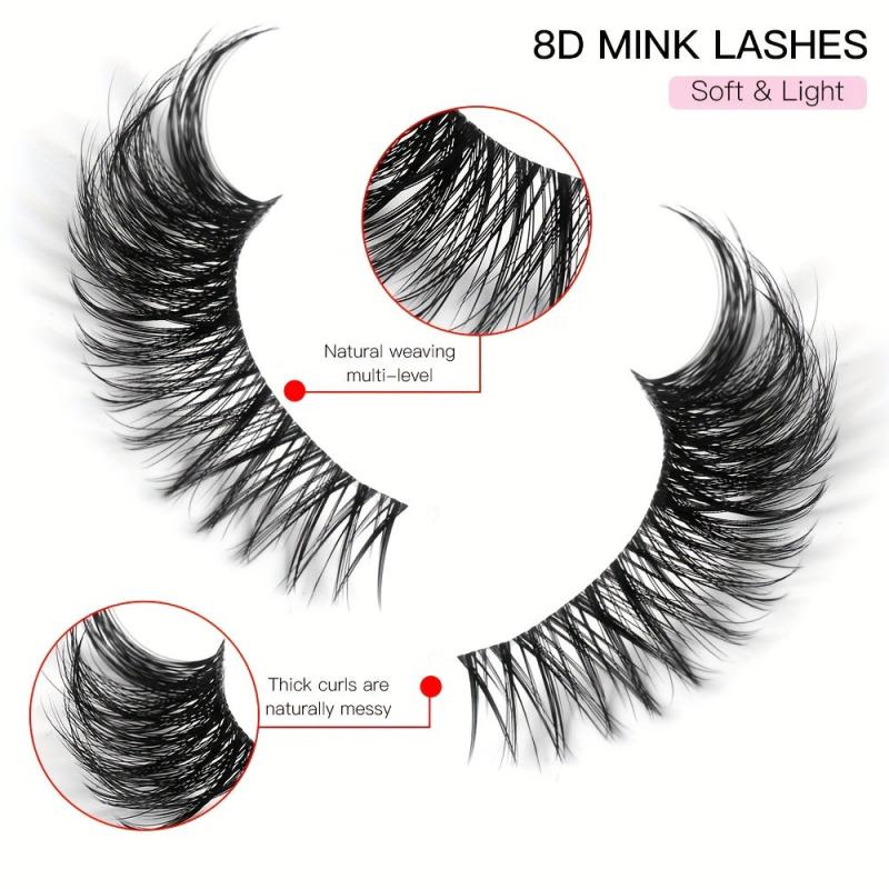7 Pairs Fox Cat Eye False Eyelashes Naturally Thick Curly Eyelashes