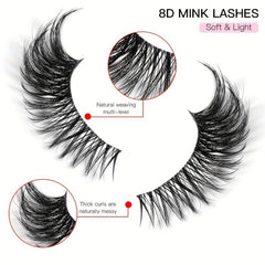 7 Pairs Fox Cat Eye False Eyelashes Naturally Thick Curly Eyelashes